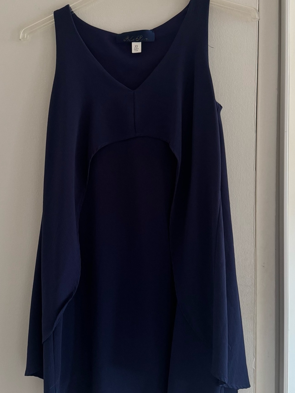 Blue Rain Navy High-Low Overlay Dress